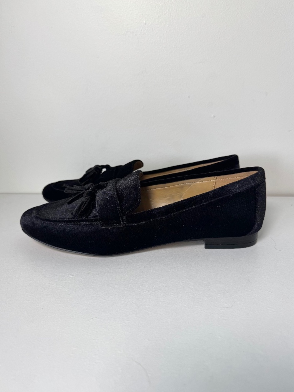 J. Crew Velvet Tassel Slip On Loafer Flats - Black | Size 8.5